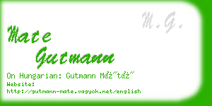 mate gutmann business card